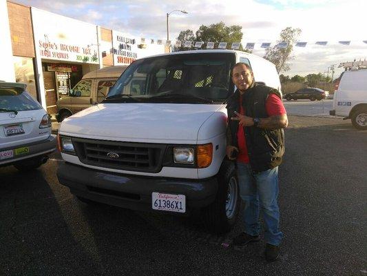 A business guy, got this 03 Ford E 250 Econoline  very satisfied clients