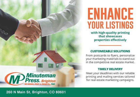 Calling All Real Estate Agents for your printing and mailing needs to focus more on what you do best.