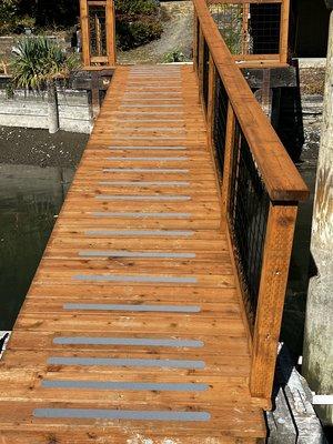 New walkway down to dock.