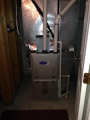 Replacement of a 80% furnace with a new 95% Efficient Furnace.