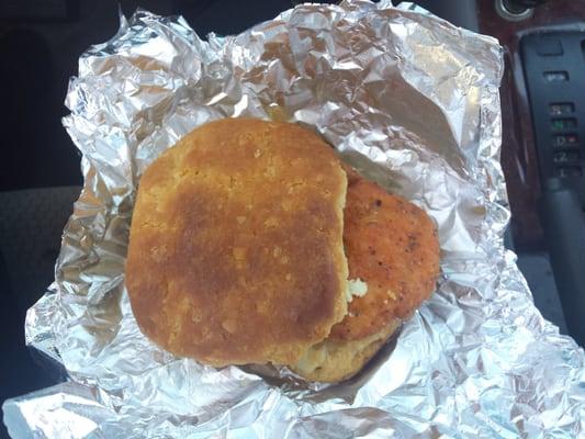 Spicy chicken biscuit!