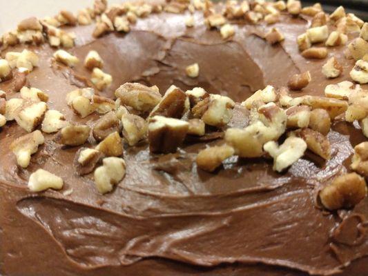 Sugar Free Chocolate Cake w/Pecans