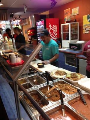 Assembly line at lunch.