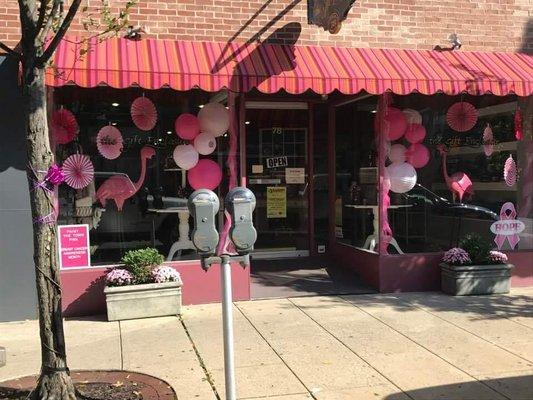 Power of Pink windows for October 2018 First Friday!