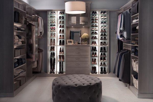 Master Closet with Shoe Shrine by Inspired Closets