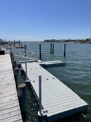 A gangway down to 25 feet of open dock space for boat and a jetski port.