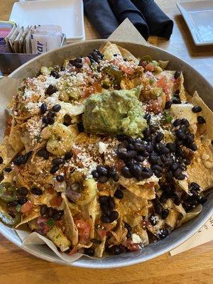 Nachos chicken and shrimps