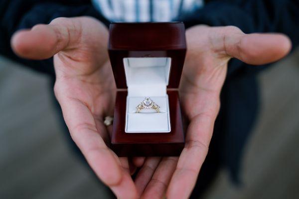 Engagement Ring and Ring Box