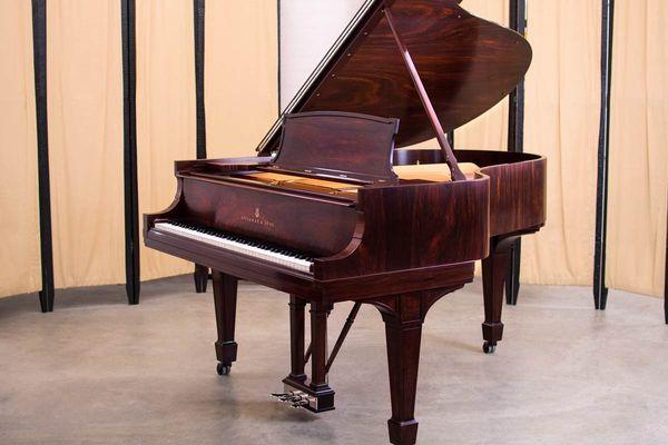 Steinway & Sons Model O Grand Piano #182044 in rare Brazilian Rosewood.