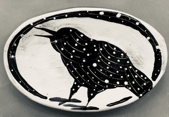 Tiny Oval with Crow