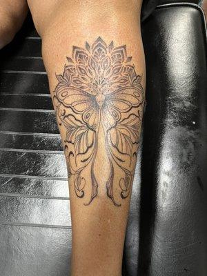 Moth with mandala