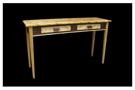 Walnut & Birch Sofa Table