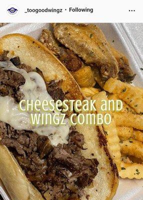 Classic Philly, fries, and wings!