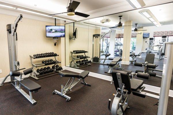 Free weights and nautilus equipment