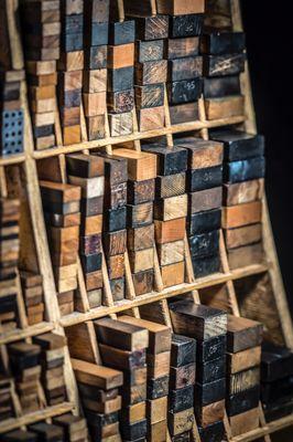 Wood furniture at Bremelo Press. Photo by Noah Fecks.