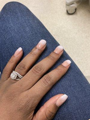 I love the beautiful job Kelly did in my nails! Ombré Dip powder, gel on top.