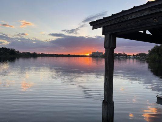 There is a beautiful sunset every night from HOH Orlando's dock.