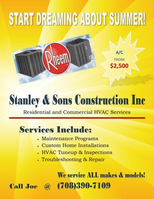 A/C Service, Maintenance & Installation