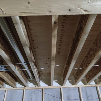 Basement ceiling that was supposed to be sound proofed