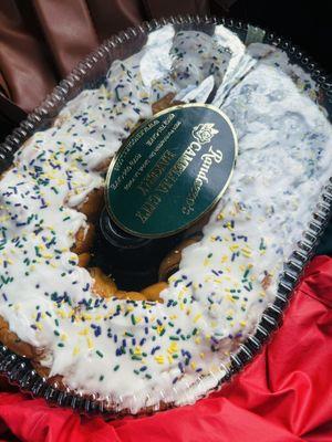 A traditional king cake-medium