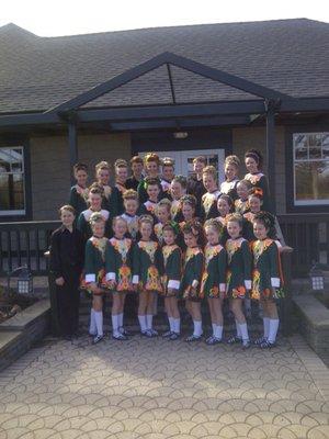 Dancers in costumes after a performance!