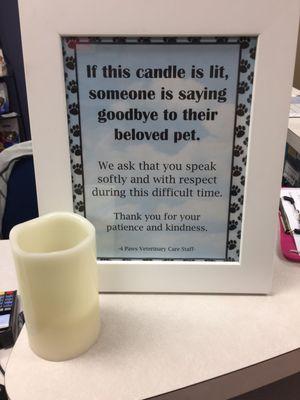 This is the sign and candle that I described in my review.