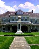 This is the front of the Depot the monument in the center of the walk I think is for confederate soldiers.