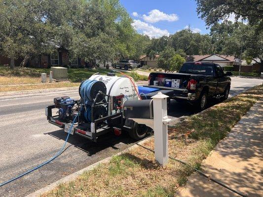 Cleaning trailer