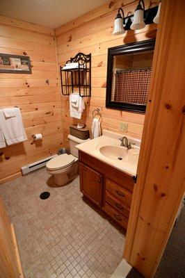 The bathroom in cabin 12.