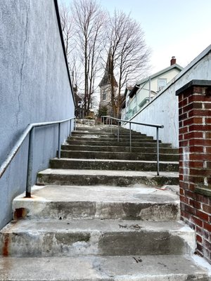 W/ Each Step: (Love This Stairway/Alleyway On Cedar St.)