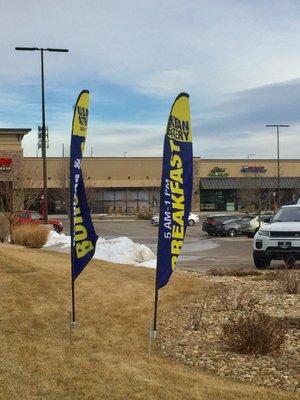 Feather signs made for Urban Eatery & Daylight Donuts off 144th and 1-25 in Thornton - come see the signs! They look terrific!