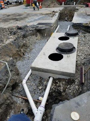 New Grease Trap. Excavators have to understanding plumbing too!