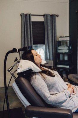 TMS / Individualized brain frequency therapy treats depression, anxiety, sleep disorders, and can help cognitive function too.