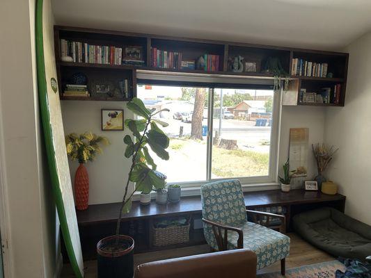 Custom Floating shelf and custom bench.