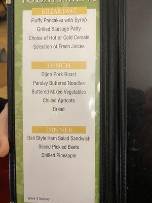 Menu sample.