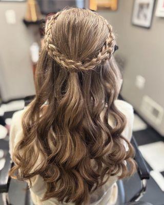 Prom half up-half down