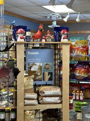 Lots of merchandise with knowledgeable staff available to answer any questions you have. Great place for new birders!