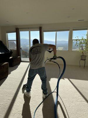 Residential carpet cleaning