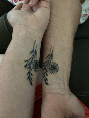 Quick little matching tattoos