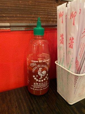 Sriracha sauce at a ramen place??? A red flag immediate went up when I saw this. The Asian people who own this place are *not* Japanese.