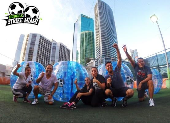 Winners from this weekends game! #BubbleStrikeMiami #BubbleSoccer #BubbleSoccerMiami #SaturdayFun #MiamiEvents