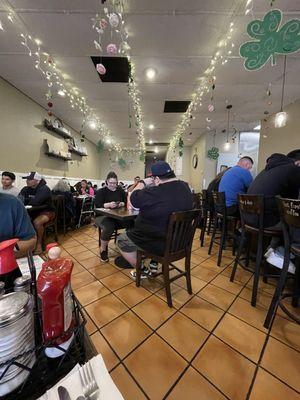 Inside dining area