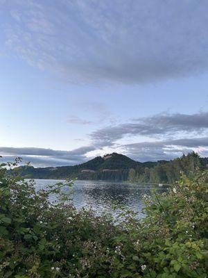 View from a lookout along the lake