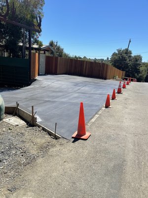 New driveway. Colored concrete