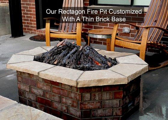 Custom Stone Gas Fire Pit