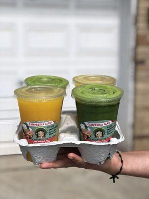 Perfect day for a green juice & fresh OJ!