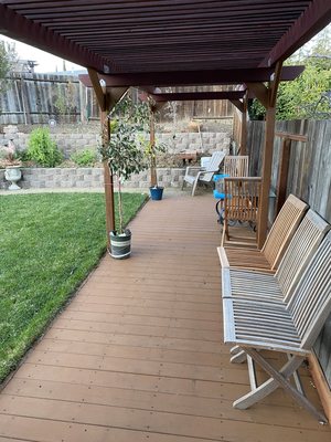 Brand new deck with overhead terrace!