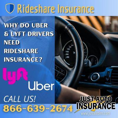 Rideshare Insurance Why do uber & lyft drivers need rideshare insurance? lyft uber call us! 866-639-2674