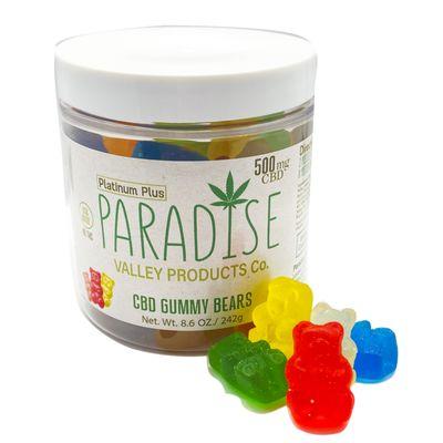 Paradise Valley Products Platinum Plus 500mg CBD Gummy Bears