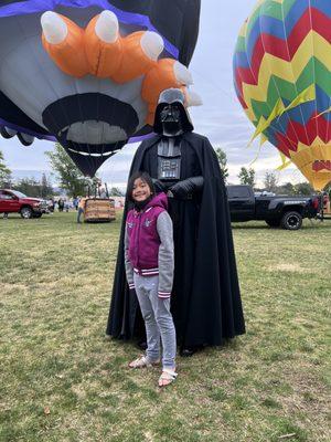 Darth & yoda balloons were not there this year (2022) couple of guys in Darth Vader and Storm Trooper costumes instead which we liked.